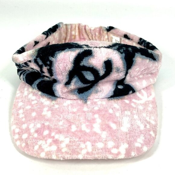 CHANEL Accessories - CHANEL pile CC CC Mark hat visor Sun visor cotton pink/Black
